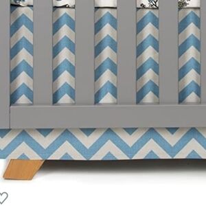 Glenna Jean North Country Blue/White Crib Skirt